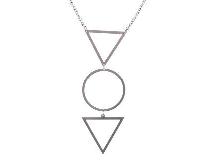 minimalisticky ocelovy nahrdelnik geometry