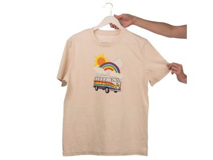 KUK 8881 pánské tričko hippie dodávka volkswagen duha lovemusic
