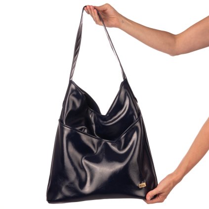 kabelka shopper tmavemodra leskla lovemusic KUK 3002
